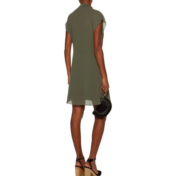 HAUTE HIPPIE 🌼 Pussy-Bow Crepe de Chine Dress NWT - Picture 3 of 7